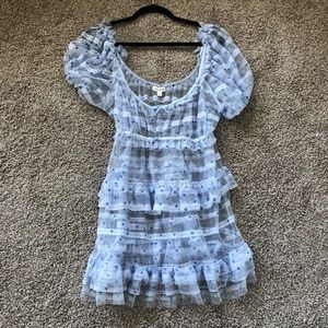 For Love and Lemons Harper Ruffle Slip Dress